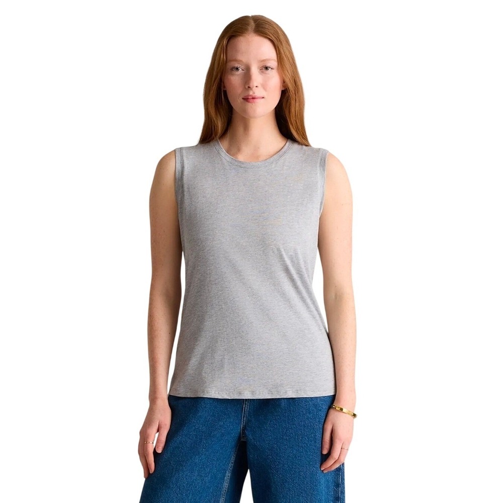 Quince Cotton Modal Muscle Tank Womens Heather Grey Minimalist Basic XL